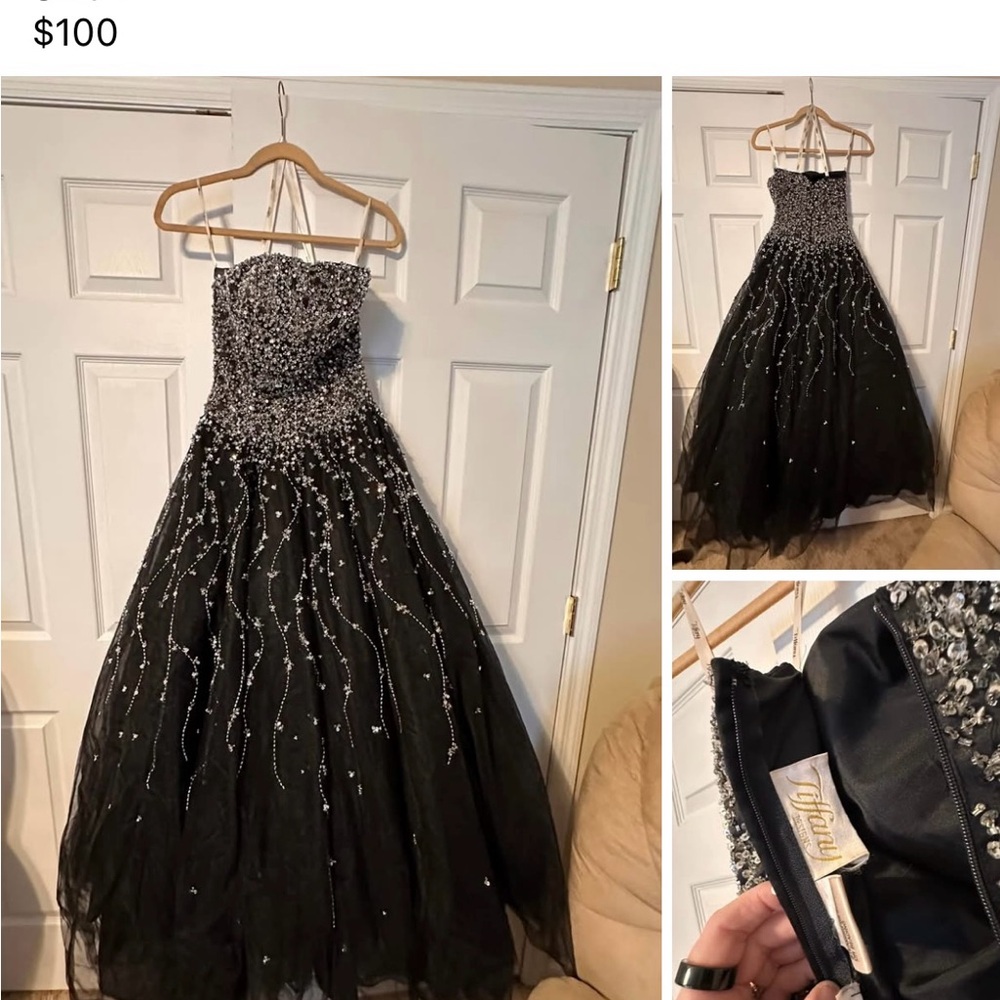 Tiffany & Co. Black and Silver Formal Dress